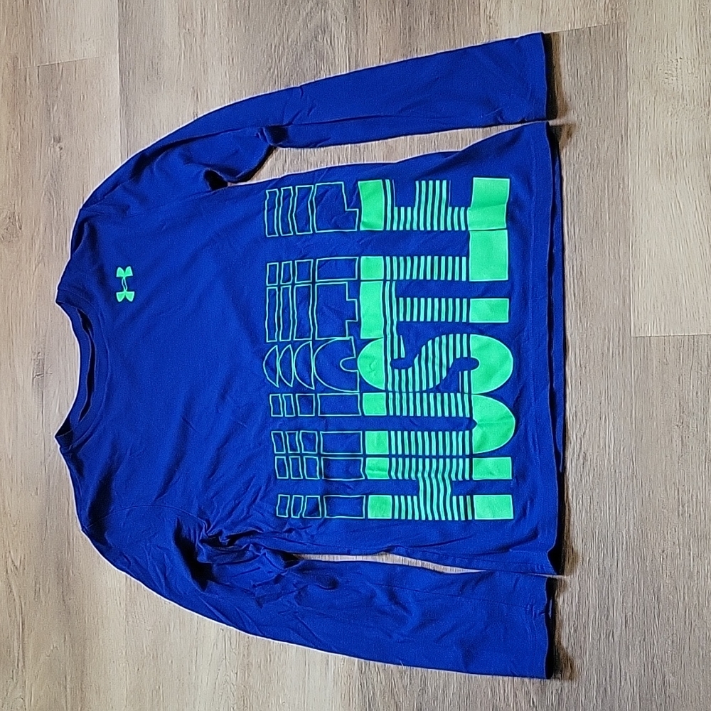Under Armour royal blue HUSTLE loose long sleeve tee XL